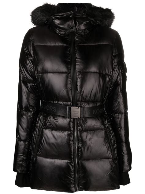 michael kors damen sportjacke mit kapuze und strass